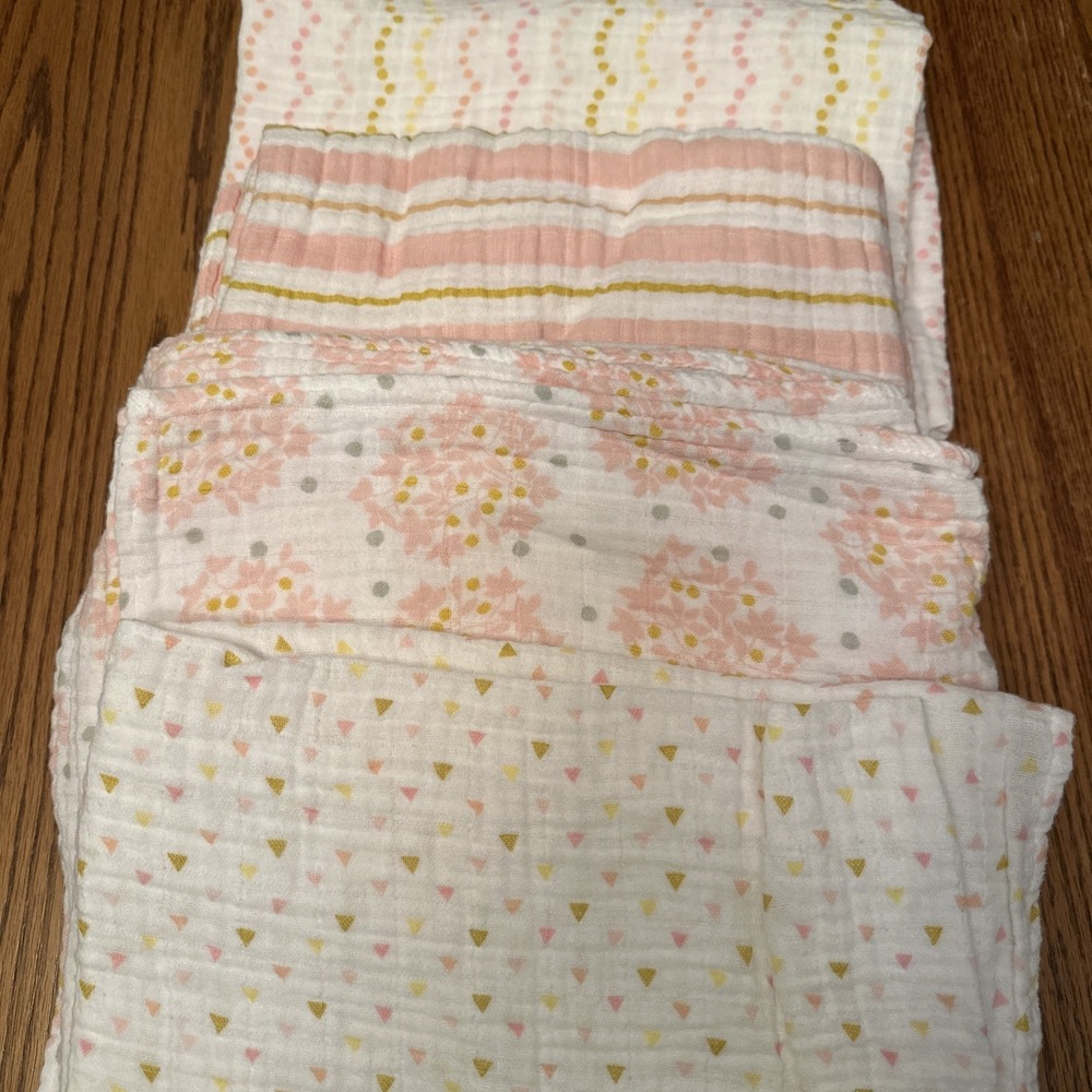 Set Of 4 Swaddle‎ Designs Swaddler Blankets 100% Cotton
